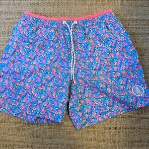 Chubbies blue floral swim trunks